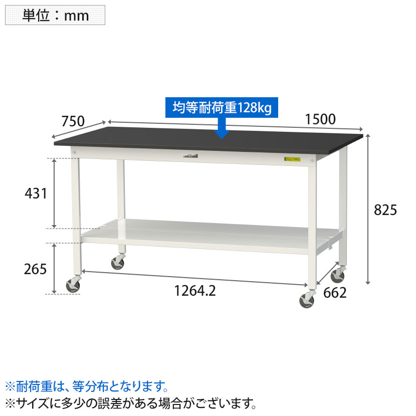 ショッピング日本 山金工業 ワークテーブル SVMA-1875-MG 【法人向け