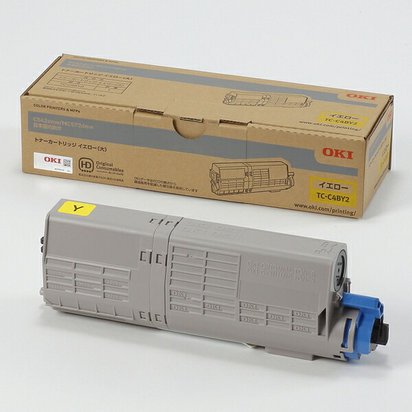 インボイス登録店 OKI 沖 データ TC-C4BY2 トナー カートリッジ イエロー (大) 純正品|オフィスクリエイト店