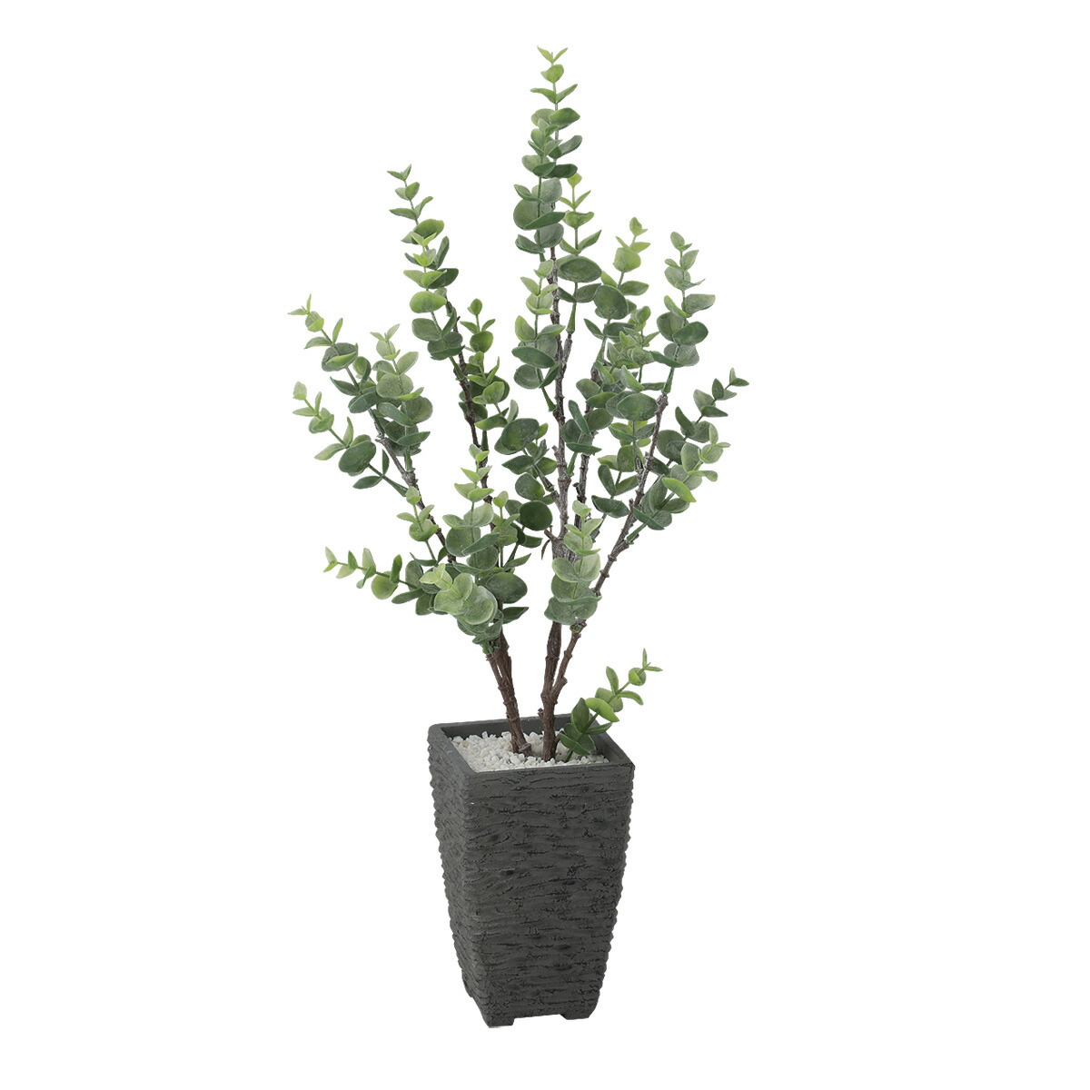 フェイクグリーン【 ユーカリポット 】 幅20 × 奥行20 × 高さ50cm オフィスグリーン 観葉植物 フェイク 人工観葉植物 卓上 開業祝い 開店祝い 移転祝い 新築祝い 贈り物 おしゃれ