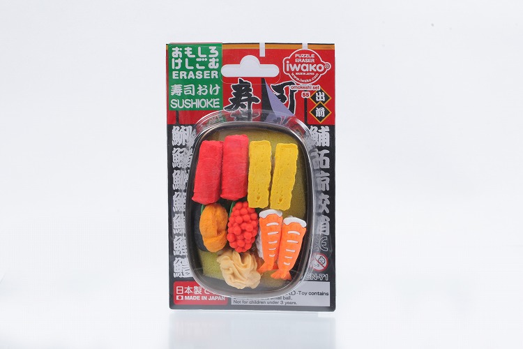 イワコー ブリスターパック消しゴム 寿司おけ er-bri062 イワコー 4991685190048（60セット）