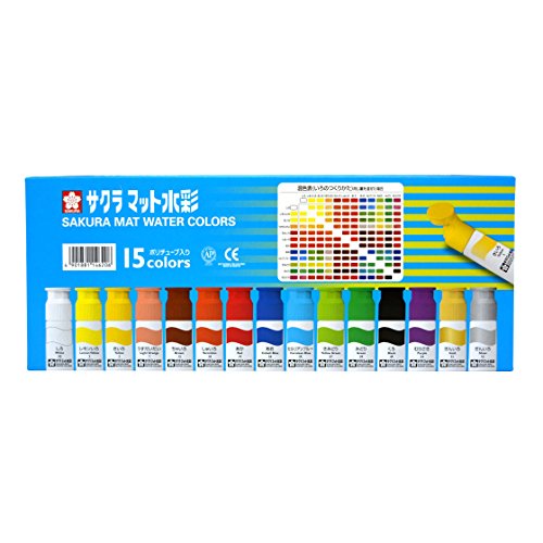 MW15PR サクラ マット水彩15色 ポリ MW15PR サクラクレパス 4901881146206（60セット） 51,444円