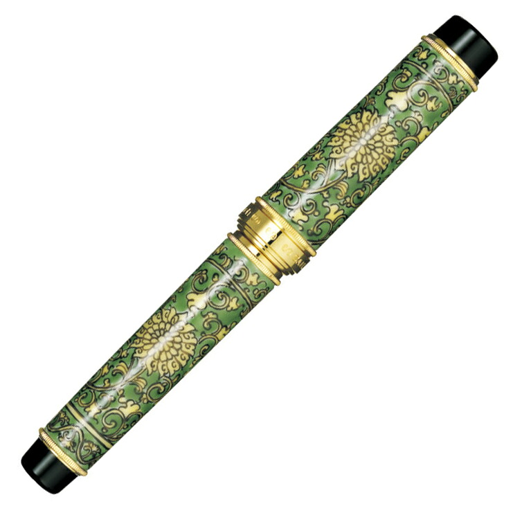 有田焼ボールペン 黄緑彩兜唐草 （源右衛門窯製） 16-2081-602 セーラー万年筆