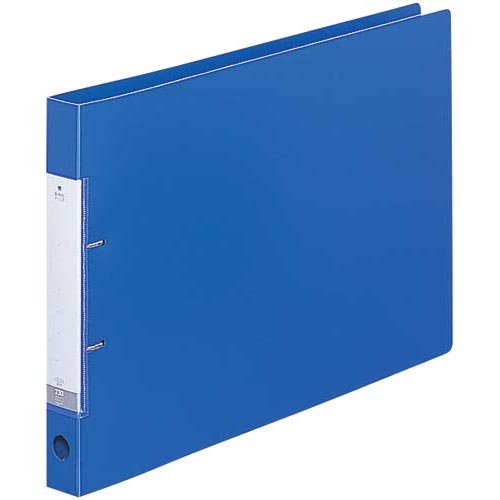 G2228-8 リクエスト　Ｄ型リングファイル Ａ３・Ｅ型 ２穴 青 リヒトラブ 4903419176136