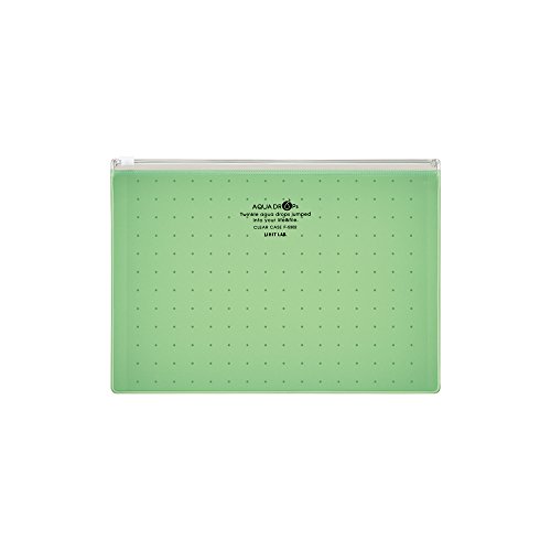 F-5302-6 リヒトラブ アクアドロップス クリヤーケース 黄緑 F-5302-6(1枚入) リヒトラブ 4903419168049（110セット）