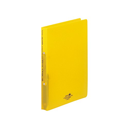 F-5005-5 ＡＱＵＡ ＤＲＯＰｓ リングファイル・ツイストリング Ａ４・Ｓ型 ２穴 黄 リヒトラブ 4903419151805（230書き割り）