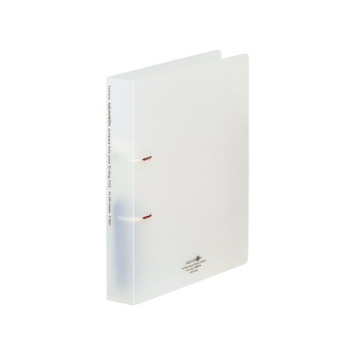 F-5021-1 ＡＱＵＡ ＤＲＯＰｓ Ｄ型リングファイル・ツイストリング Ａ４・Ｓ型 ２穴 乳白 リヒトラブ 4903419151874（170書き割り）