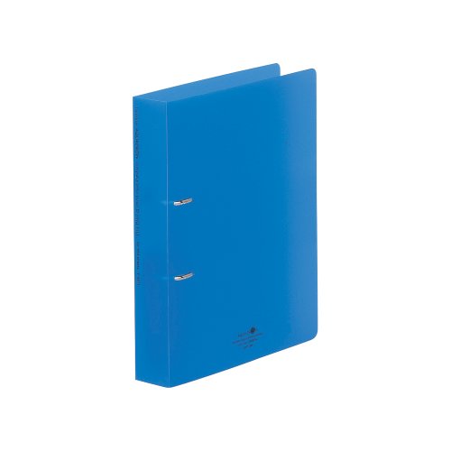 F-5021-8 ＡＱＵＡ ＤＲＯＰｓ Ｄ型リングファイル・ツイストリング Ａ４・Ｓ型 ２穴 青 リヒトラブ 4903419151911（170書き割り）