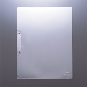 F-120-1ﾆｭｳﾊ クリヤーホルダー＜ストッパー付＞ Ａ４・Ｓ型 ２穴 乳白 リヒトラブ 4903419166878（740セット）