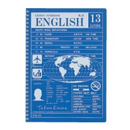 レッスンノート ツインリング綴じ・PP表紙 英語 13段 日本ノート 4970090354542