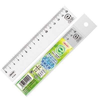 共栄 PET直線定規15cm 1P 共栄プラスチック 4963346114205（790セット）