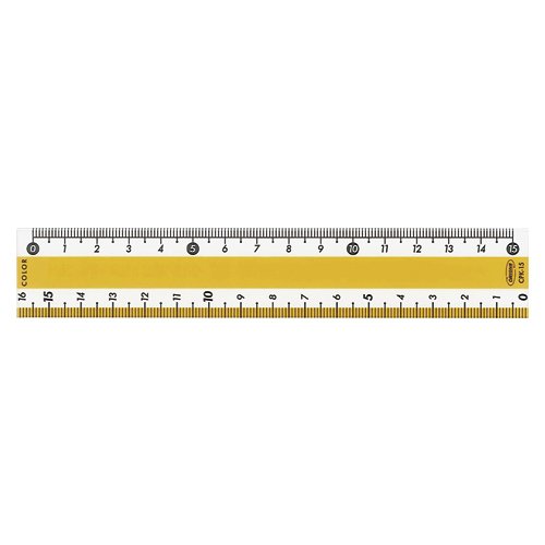 カラー直線定規 CPK-15-Y 10552 共栄プラスチック 4963346114670（530セット）
