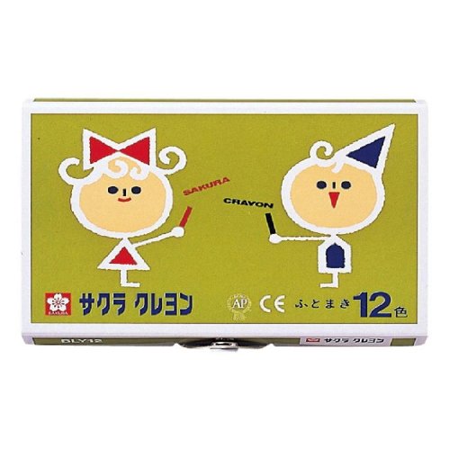 BLY12 サクラクレパス クレヨン太巻 12色 ボタン付ケース BLY12 サクラクレパス 4901881180972