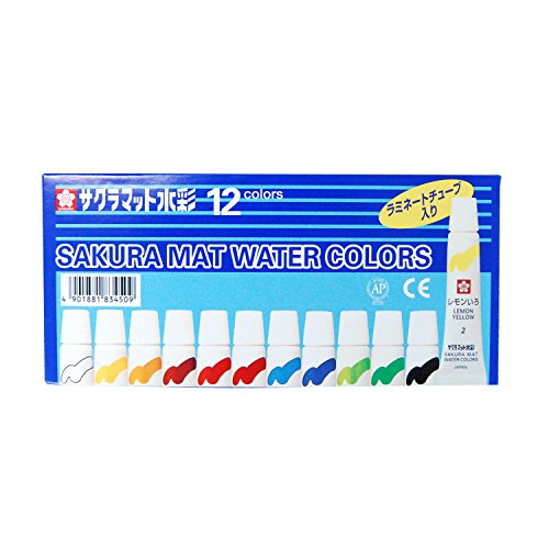 EMW12 櫻 引っ敷き水彩画 ラミネートチューブ入り口・入口 12色 EMW12(12色入) 櫻クレパス 4901881834509（110書き割り）