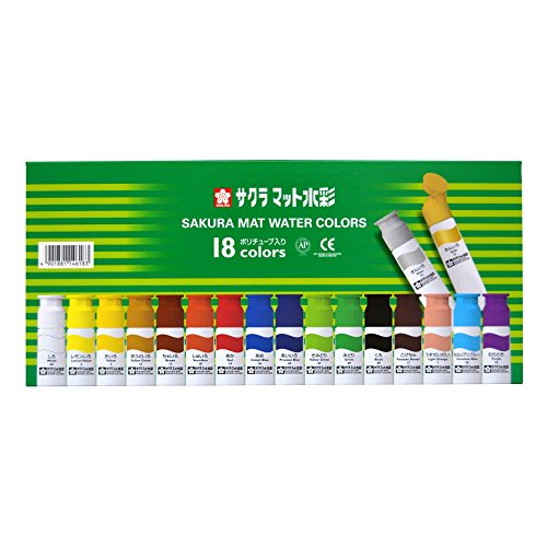 MW18PE 櫻 引っ敷き水彩画 ポリ熱電子管入り口・入口 18色 MW18PE(18色入) 櫻クレパス 4901881146183
