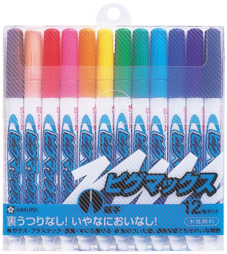 ZPK-S12 櫻クレパス ピグマックス細字 12色書き割り 櫻クレパス 4901881871467（80書き割り）
