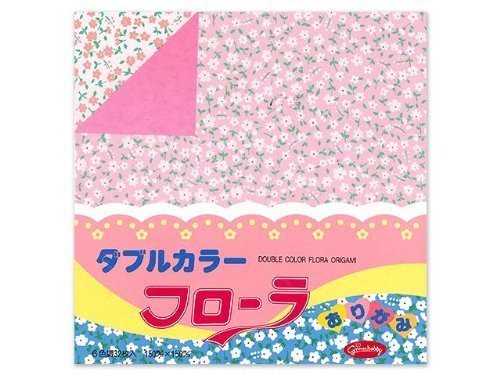 グリムホビー ダブルカラーフローラおりがみ 15cm 32枚入 ショウワノート 4901161018513|オフィスジャパン