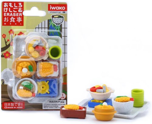 ブリスターパック おもしろ消しゴム お食事 イワコー 4991685981035|オフィスジャパン