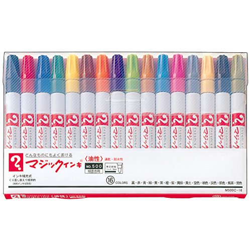 マジックインキ No.500 16色セット M500C-16 寺西化学工業 4902071512160（40セット）
