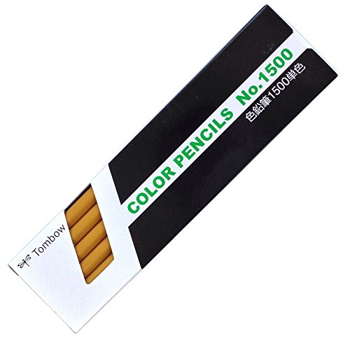 トンボ 色鉛筆 1500 単色 イエローオーカー色 1500-05(12本入) トンボ鉛筆 4901991001372