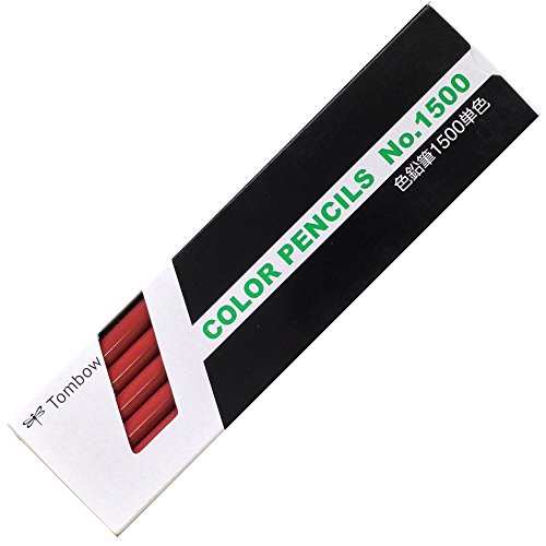 トンボ 色鉛筆 1500 単色 赤赤銅色 1500-30(12本入) トンボ鉛筆 4901991001594
