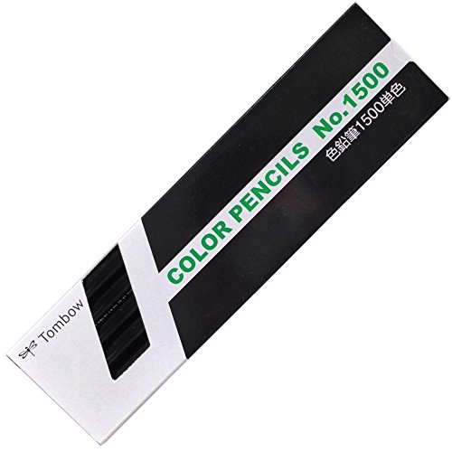 トンボ 色鉛筆 1500 単色 黒 1500-33(12本入) トンボ鉛筆 4901991001358（30セット）
