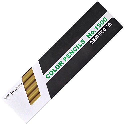 トンボ 色鉛筆 1500 単色 金色 1500-36(12本入) トンボ鉛筆 4901991001471