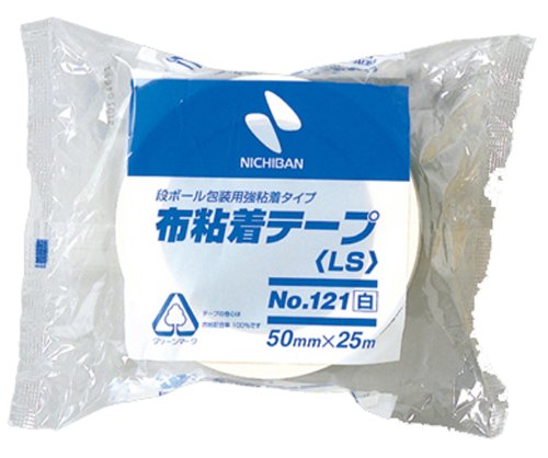 1215-50 ニチバン 布磁気テープ白 No.121 ニチバン 4987167046187（140仕かける） セロハンテープ・のり・接着剤-文房具・事務用品-日用品雑貨・文房具・手芸