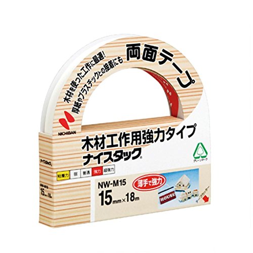 ニチバン ナイスタック 両面テープ 木材工作用 15mm NW-M15 ニチバン 4987167054816（10セット） 4,050円