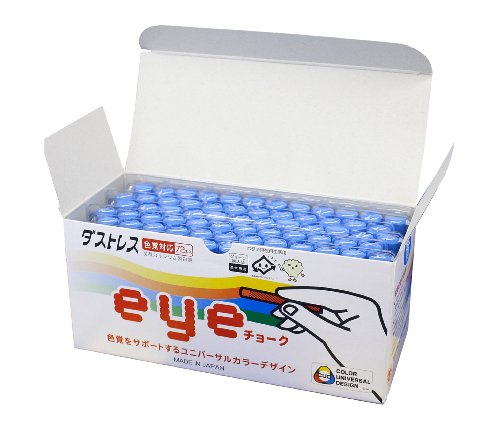 日本理化学工業 ダストレス ダストレスEYEチョーク 72本入 青 DCI-72-BU 日本理化学工業 4904085110745（40セット）