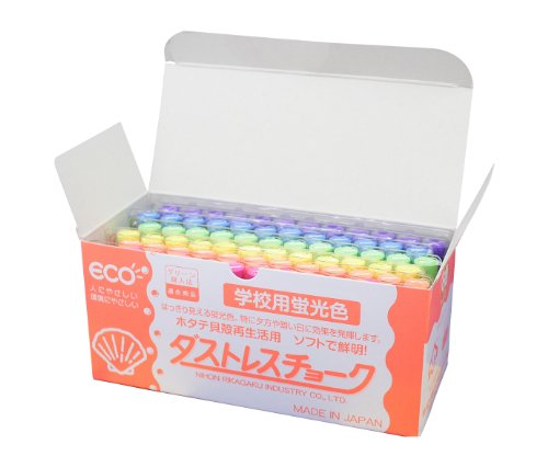 ダストレスチョーク 蛍光 6色(72本) 日本理化学工業 4904085115795|オフィスジャパン