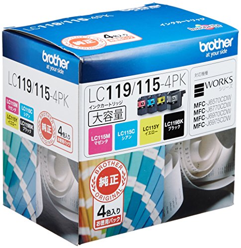 brother インクカートリッジ LC119/115-4PK 4色 ブラザー工業 4977766724708
