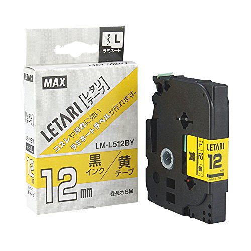 LM-L512BYｷ MAX ビーポップミニ用磁気テープ LM-L512BY 12粍 マックス 4902870052942