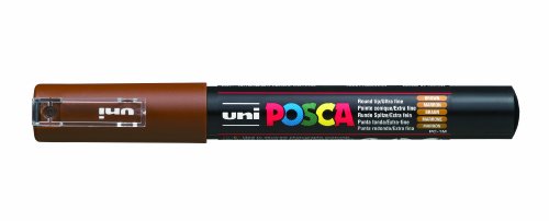 マイコン1M21 uni 極細ポスカ 茶 三菱鉛筆 4902778654040（360書き割り）