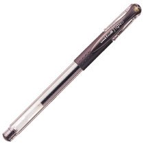 UM15122　uni ゲルインクボールペン シグノ 極細 ブラウンブラック 三菱鉛筆 4902778581933（140セット）