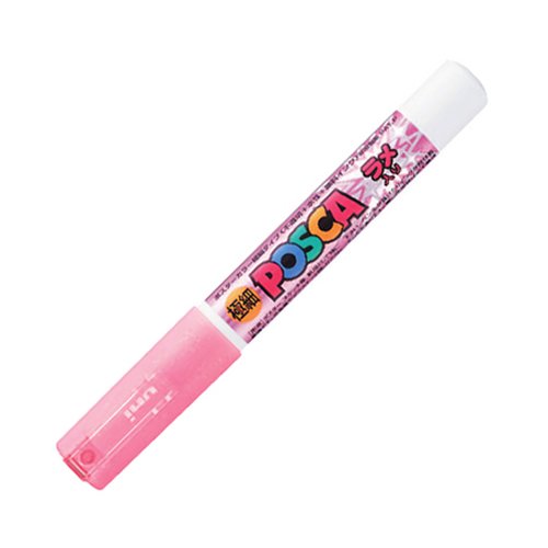 マイコン1ML13 uni ポスカ ラメ入り口・入口 極細 サクラ色 マイコン1ML-13 三菱鉛筆 4902778719343（360書き割り）