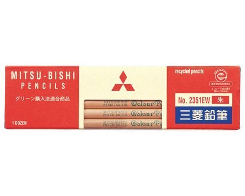 再利用色鉛筆 k2351ew 朱通   三菱鉛筆 4902778746073