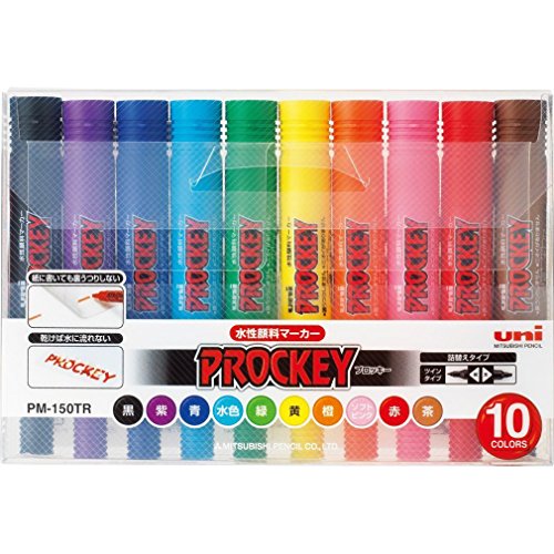 uni プロッキー ツインタイプ(太字+細字)(10本入) 三菱鉛筆 4902778124093（10セット）