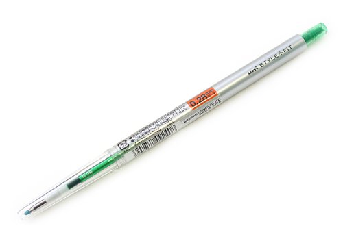 uni ゲルインクボールペンノック式 スタイルフィット 0.28 グリーン 三菱鉛筆 4902778092408（90セット）