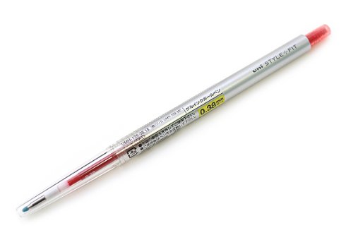 uni ゲルインクボールペンノック式 スタイルフィット 0.38 レッド 三菱鉛筆 4902778092606