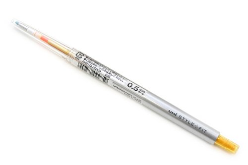 uni ゲルインクボールペンノック式 スタイルフィット 0.5 ゴールデンイエロー 三菱鉛筆 4902778092859（90セット）