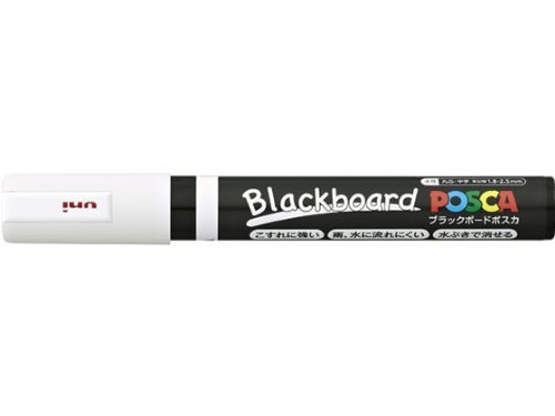PCE2005M1P1 三菱 ブラックボードポスカ中字丸芯 白 三菱鉛筆 4902778136119（360書き割り）