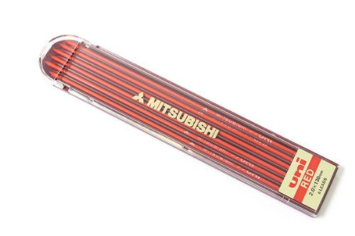 ULN15 uni シャープペンシル 職人専科用 替芯 2.0 赤(6本入) 三菱鉛筆 4902778364789(240セット)