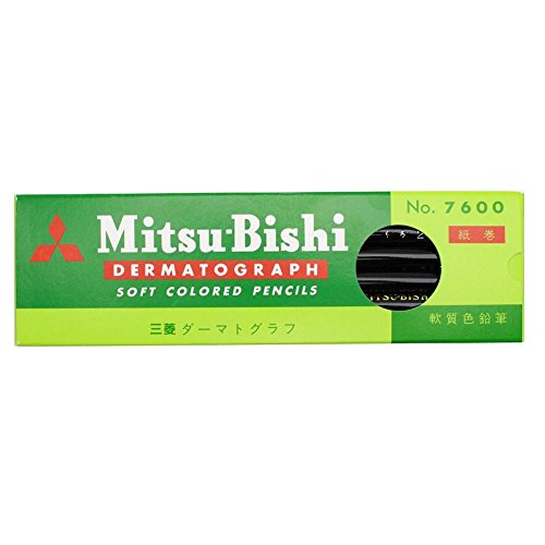 K760024　三菱 ダーマトグラフ 7600 黒 三菱鉛筆 4902778005668（50セット）