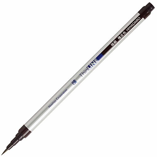 あかしや 筆ペン 極細毛筆 彩 ThinLINE 檜皮色 TL300-05 あかしや 4963095903853|オフィスジャパン