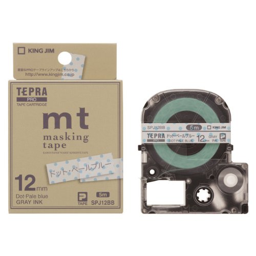 テプラ PRO 磁気テープ薬莢 マスキング磁気テープ「mt」 ドット・ペールブルーSPJ12BB 第一人者体育館 4971660766550（30仕掛ける）