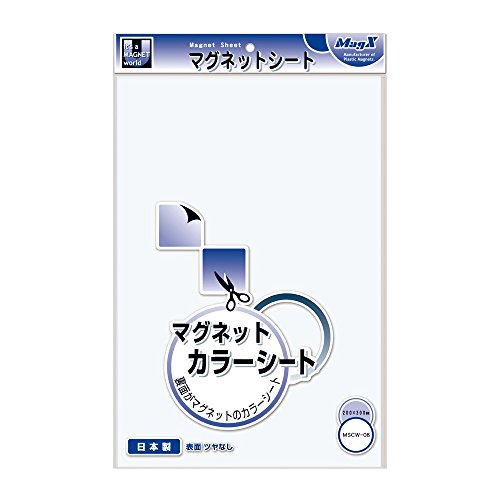 MSCW-08W　マグエックス マグネットカラーシート 200&times;300mm 白 マグエックス 4535627101206｜オフィスジャパン