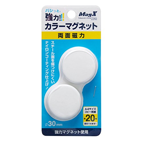 MFCM-30-2P-W マグエックス カラーマグネット 大 白 2個 マグエックス 4535627511005（60セット）