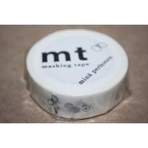 マスキングテープ mt x ミナ ペルホネン 1p choucho logo・navy x mtmina13 カモ井加工紙 4971910179376|オフィスジャパン