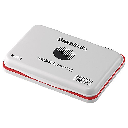 シャチハタ 水性顔料系スタンプ台 中形 赤 HKN-2-R シヤチハタ 4974052059223（90セット）