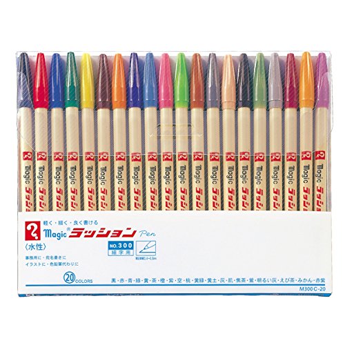 神通力 ラッションペン 20色書き割り M300C-20 寺西舎密学加工 4902071601208（50書き割り）